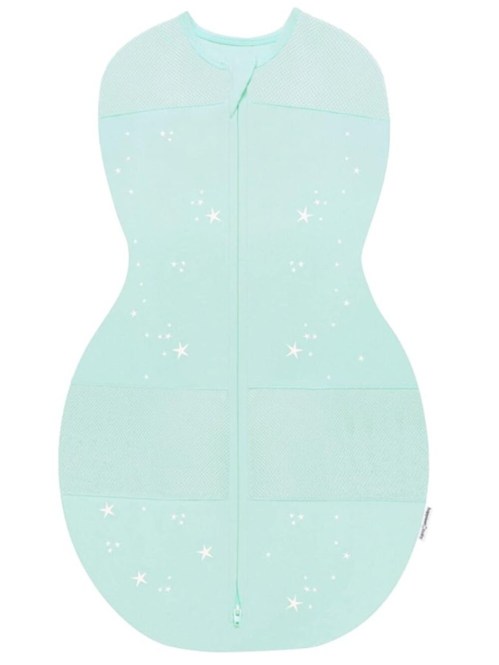 NEW Happiest Baby Sleepea Organic Cotton Swaddle | Large 4-6 M | Teal Stars